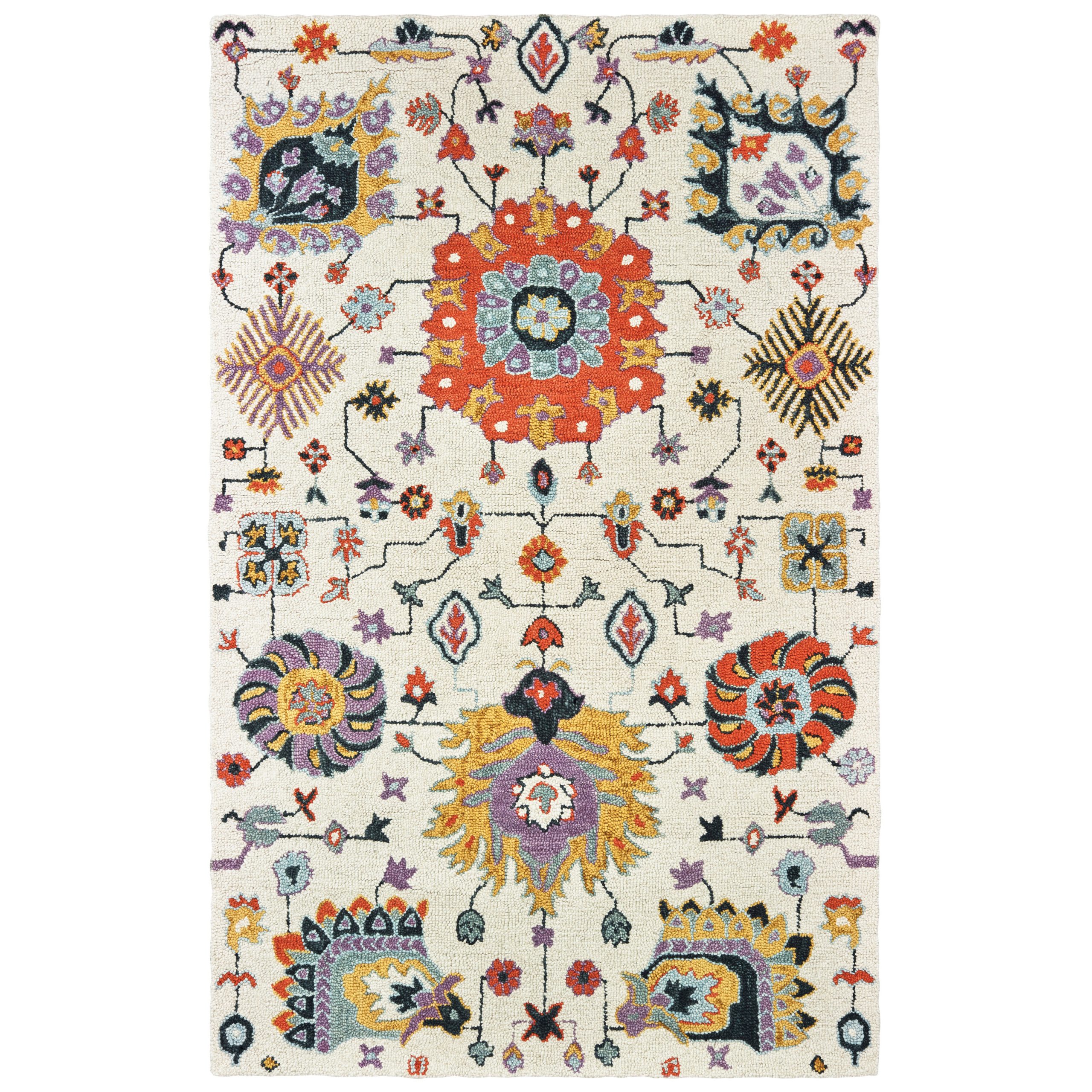Oriental Weavers ZAHRA 75502 Ivory Area Rug Fovama Rugs & Carpets of